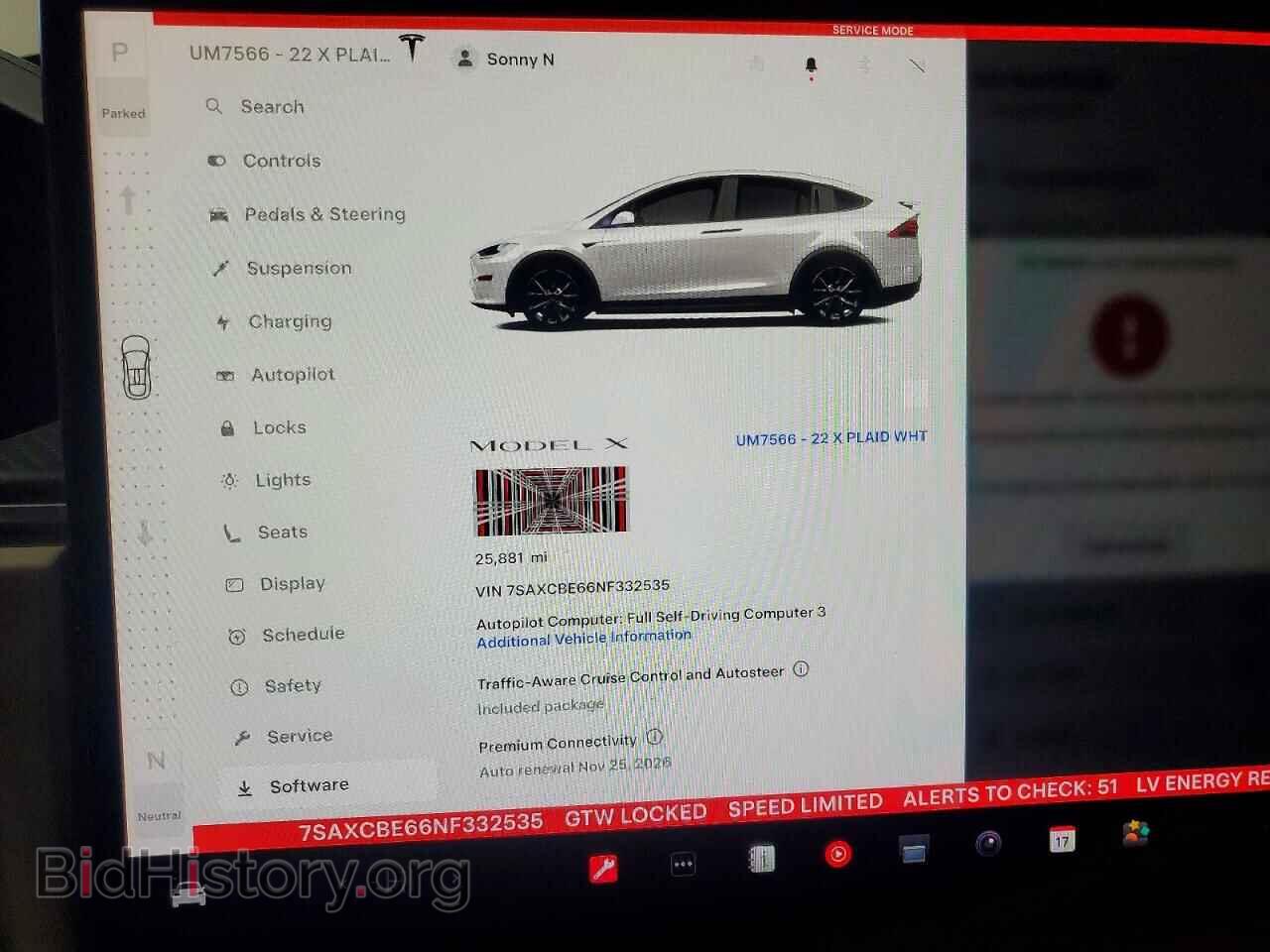 2022 TESLA MODEL X - VIN: 7SAXCBE66NF332535 - Photo 9