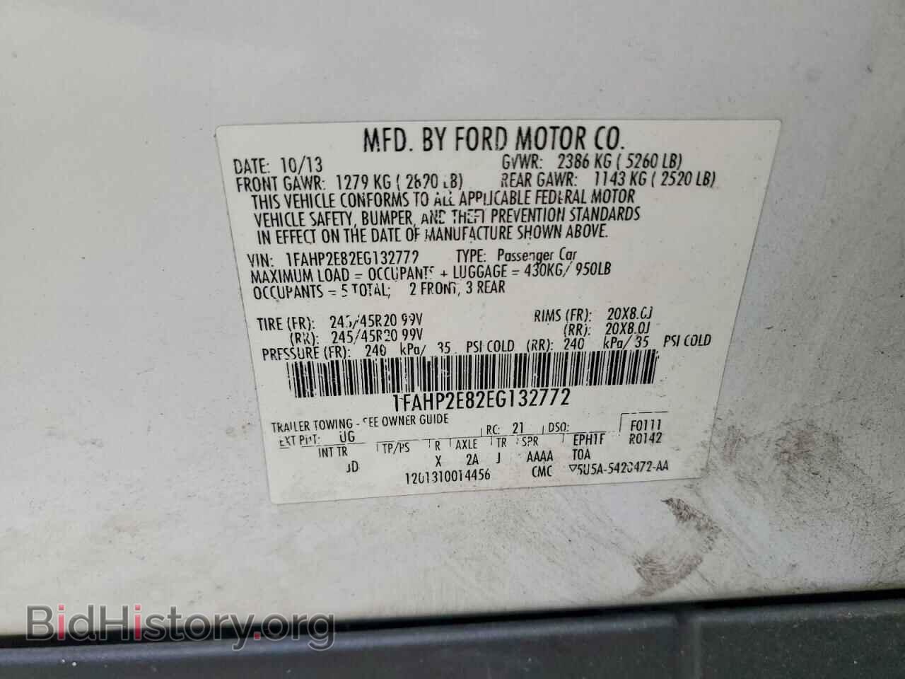 2014 FORD TAURUS - VIN: 1FAHP2E82EG132772 - Photo 12