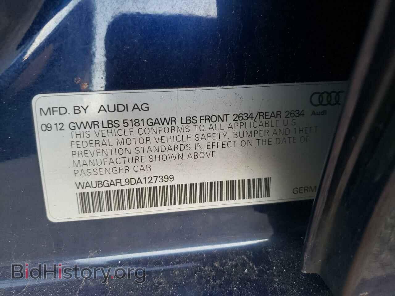 2013 AUDI S4/RS4 - VIN: WAUBGAFL9DA127399 - Фото 10