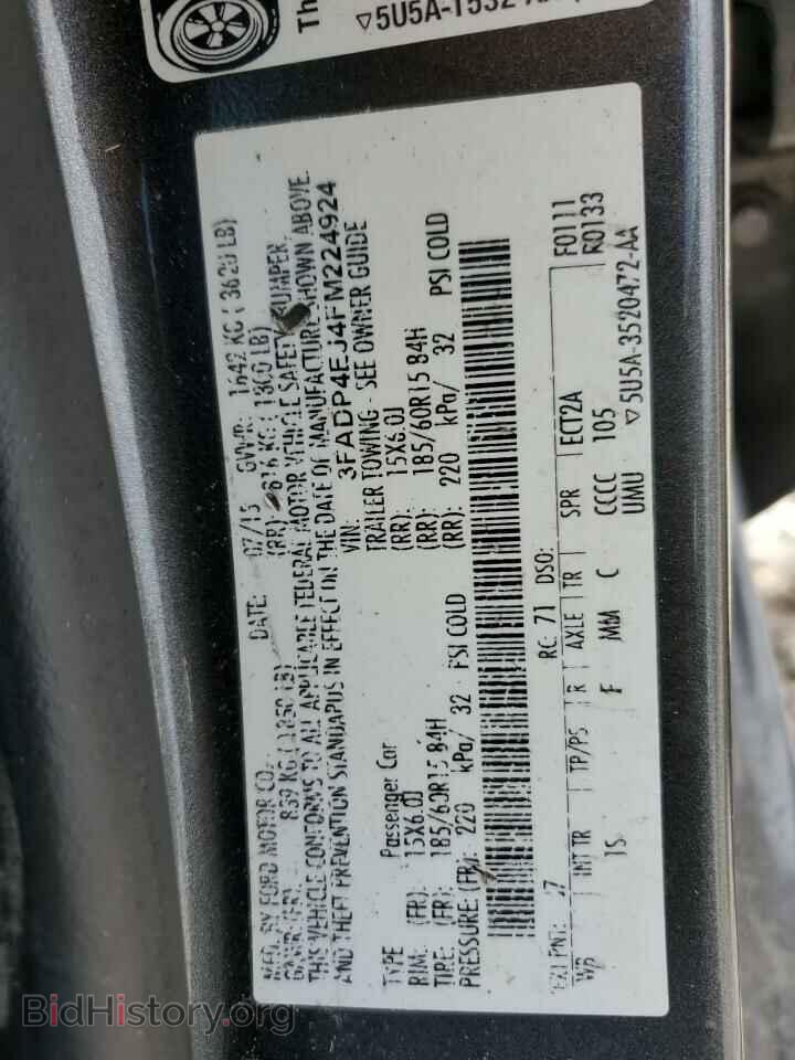 2015 FORD FIESTA - VIN: 3FADP4EJ4FM224924 - Photo 13