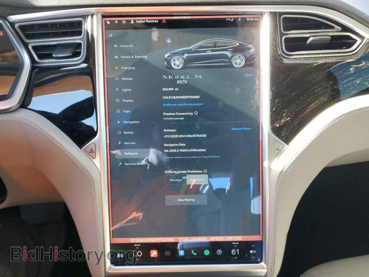 2013 TESLA MODEL S - VIN: 5YJSA1CN6DFP20980 - Photo 9