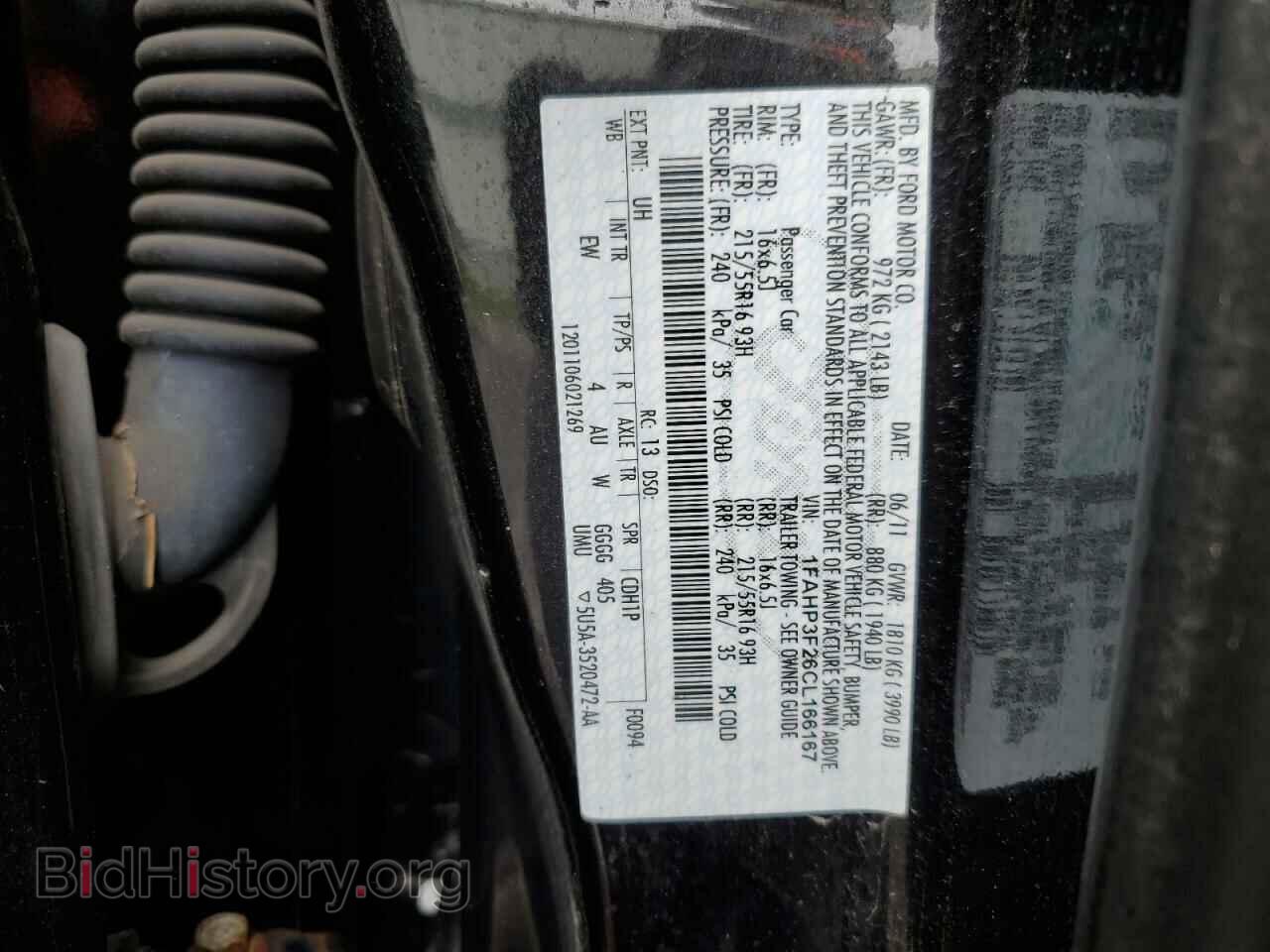 2012 FORD FOCUS - VIN: 1FAHP3F26CL166167 - Фото 12