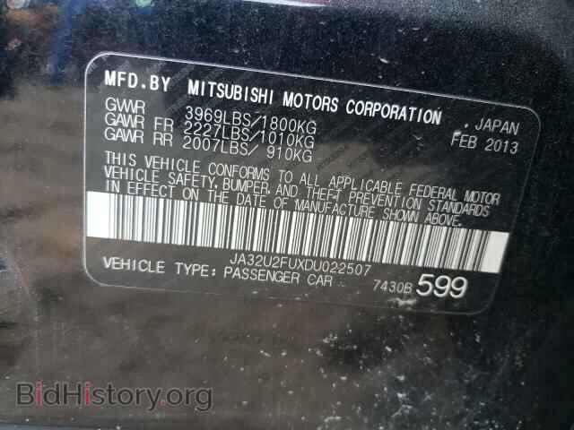 2013 MITSUBISHI LANCER - VIN: JA32U2FUXDU022507 - Фото 10