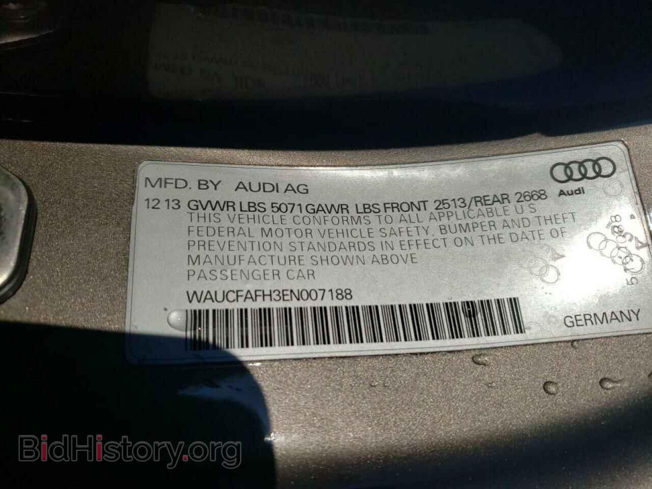 2014 AUDI A5 - VIN: WAUCFAFH3EN007188 - Фото 10