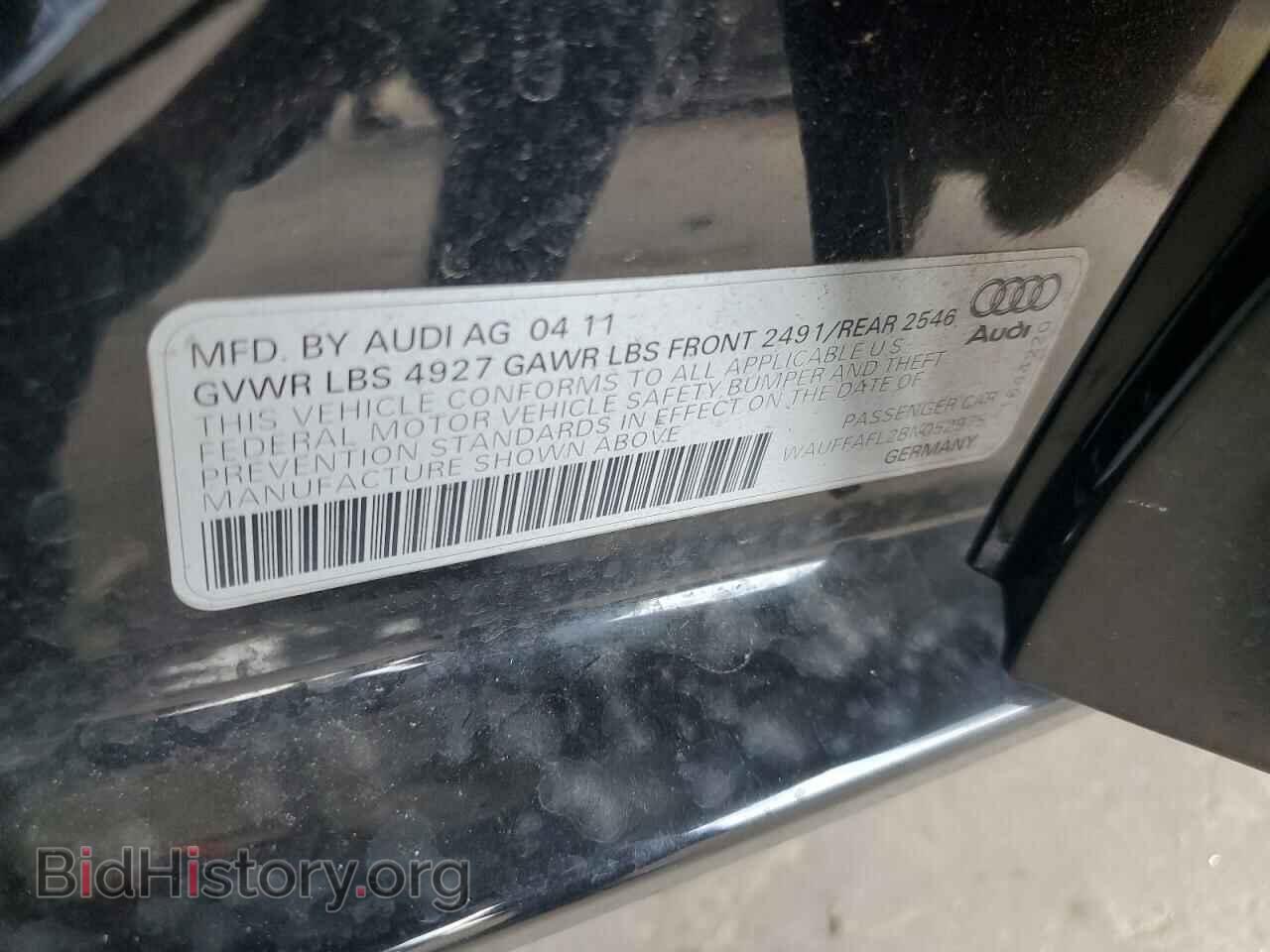 2011 AUDI A4 - VIN: WAUFFAFL2BN052975 - Фото 12
