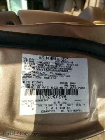 2007 FORD TAURUS - VIN: 1FAFP53U97A167498 - Photo 10