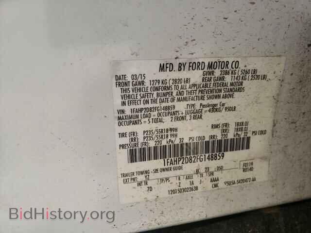 2015 FORD TAURUS - VIN: 1FAHP2D82FG148859 - Фото 10
