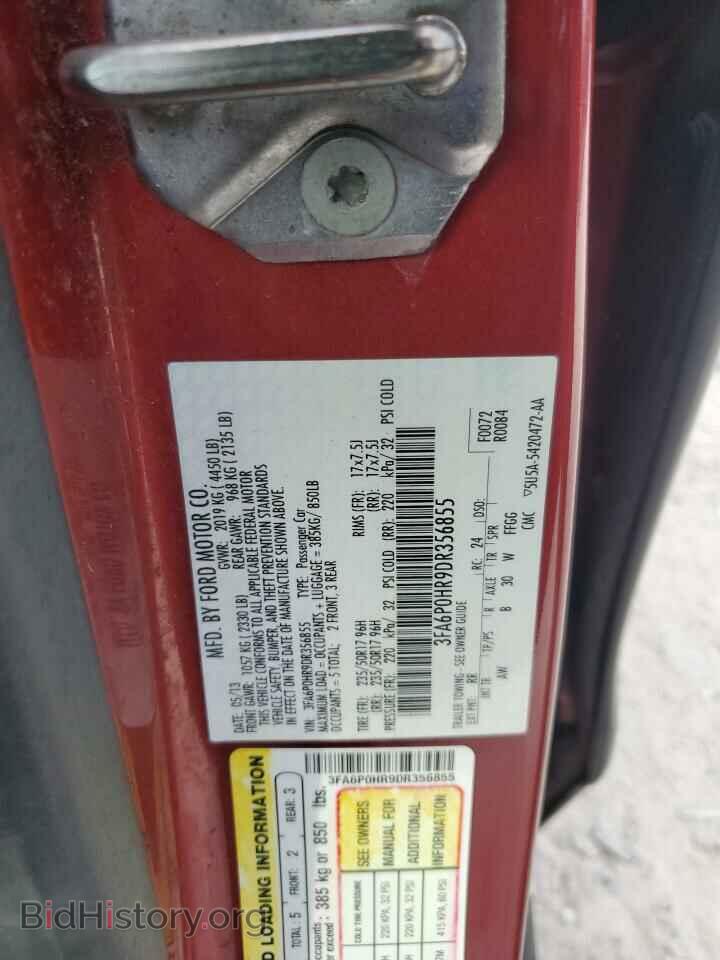 2013 FORD ALL Models - VIN: 3FA6P0HR9DR356855 - Фото 12