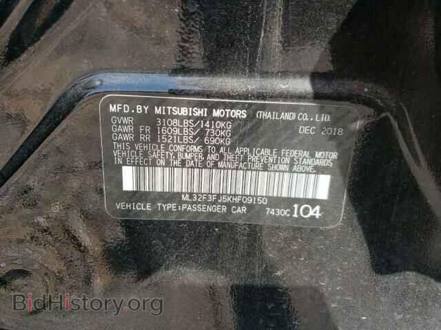 2019 MITSUBISHI MIRAGE - VIN: ML32F3FJ5KHF09150 - Фото 10