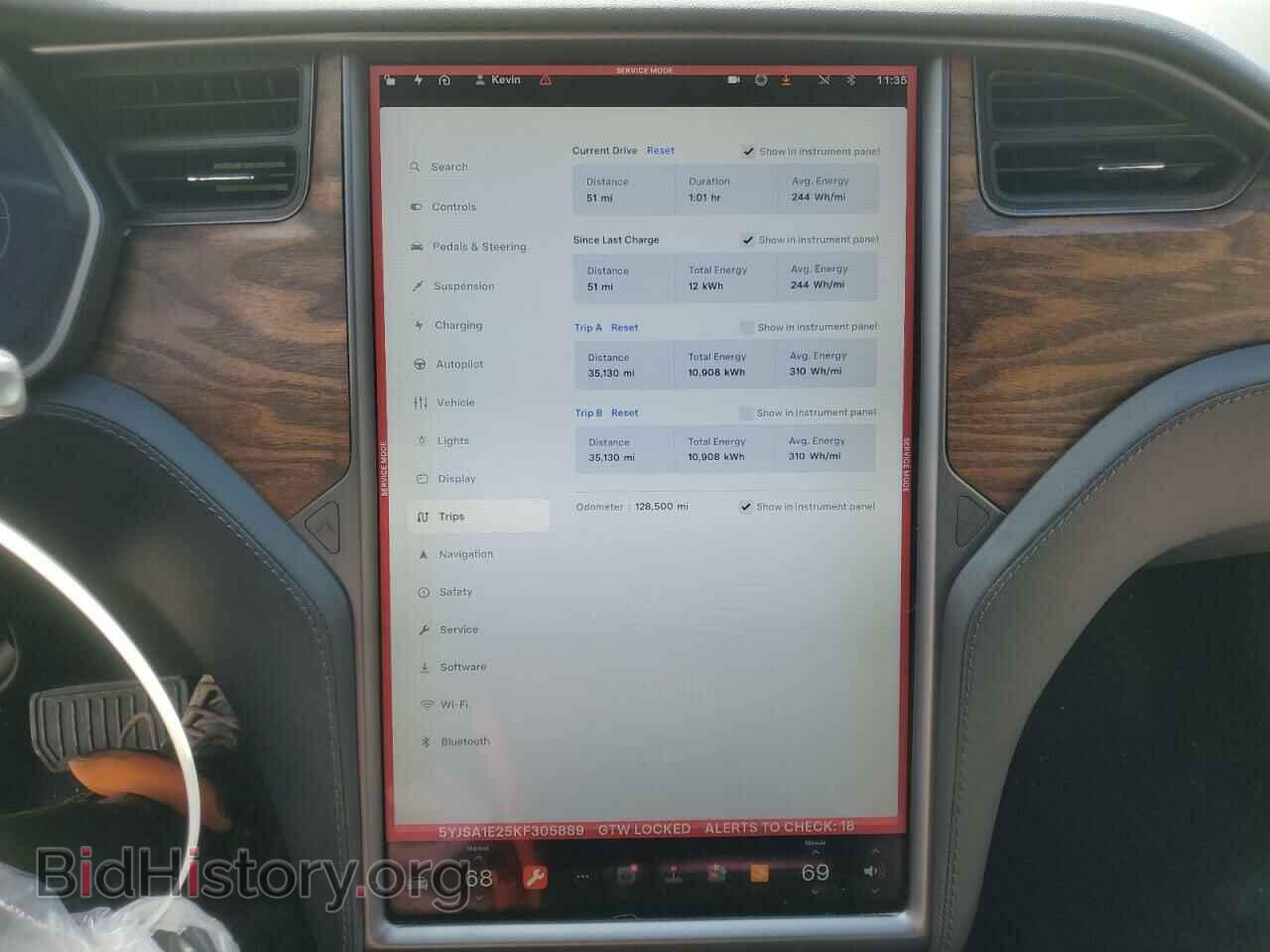 2019 TESLA MODEL S - VIN: 5YJSA1E25KF305889 - Фото 9