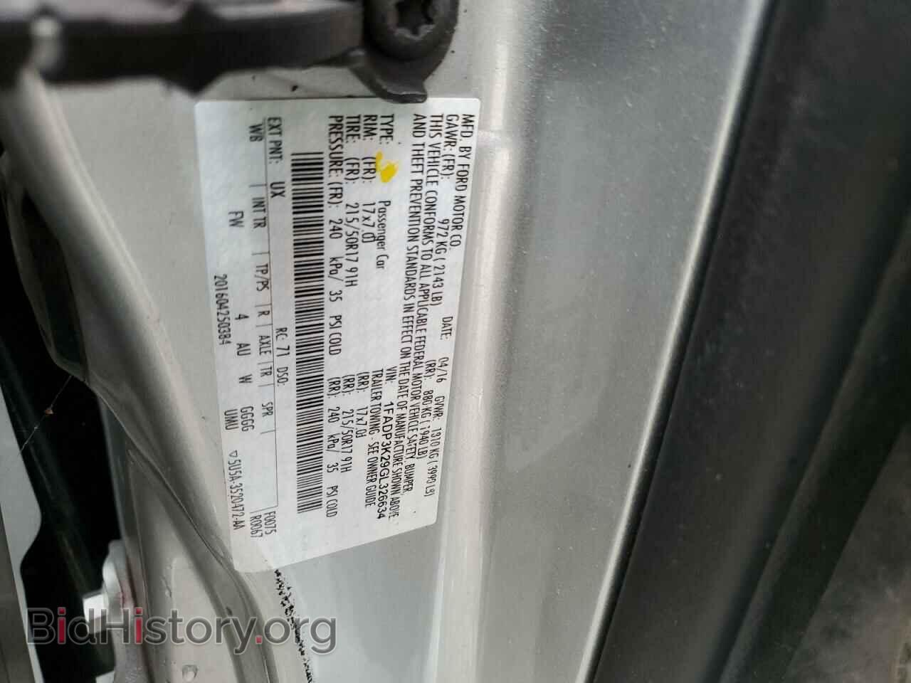 2016 FORD FOCUS - VIN: 1FADP3K29GL326634 - Фото 12