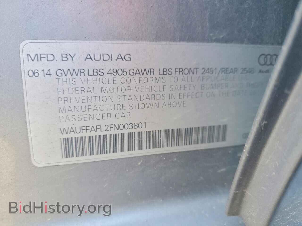 2015 AUDI A4 - VIN: WAUFFAFL2FN003801 - Photo 12
