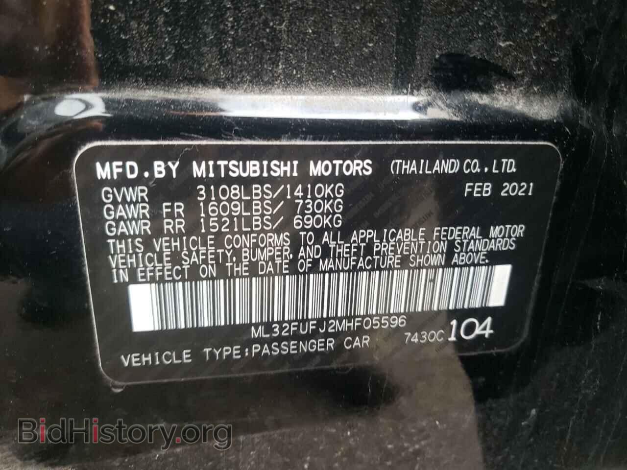 2021 MITSUBISHI MIRAGE - VIN: ML32FUFJ2MHF05596 - Фото 10