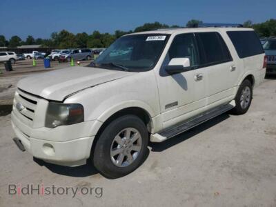 2007 Ford EXPEDITION EL Limited, white — VIN 1FMFK19587LA06397, Copart