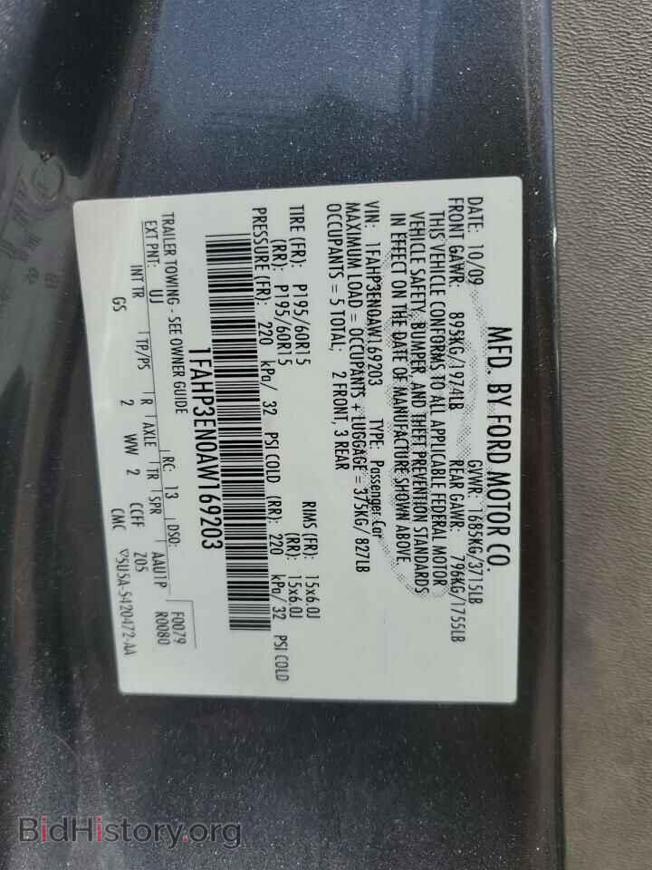 2010 FORD FOCUS - VIN: 1FAHP3EN0AW169203 - Фото 13