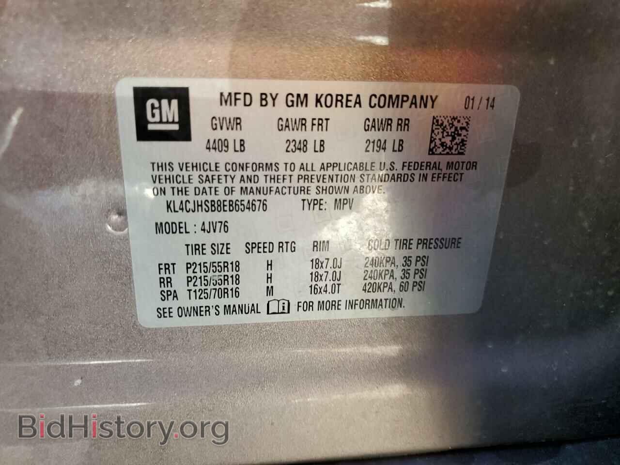 2014 BUICK ENCORE - VIN: KL4CJHSB8EB654676 - Photo 14