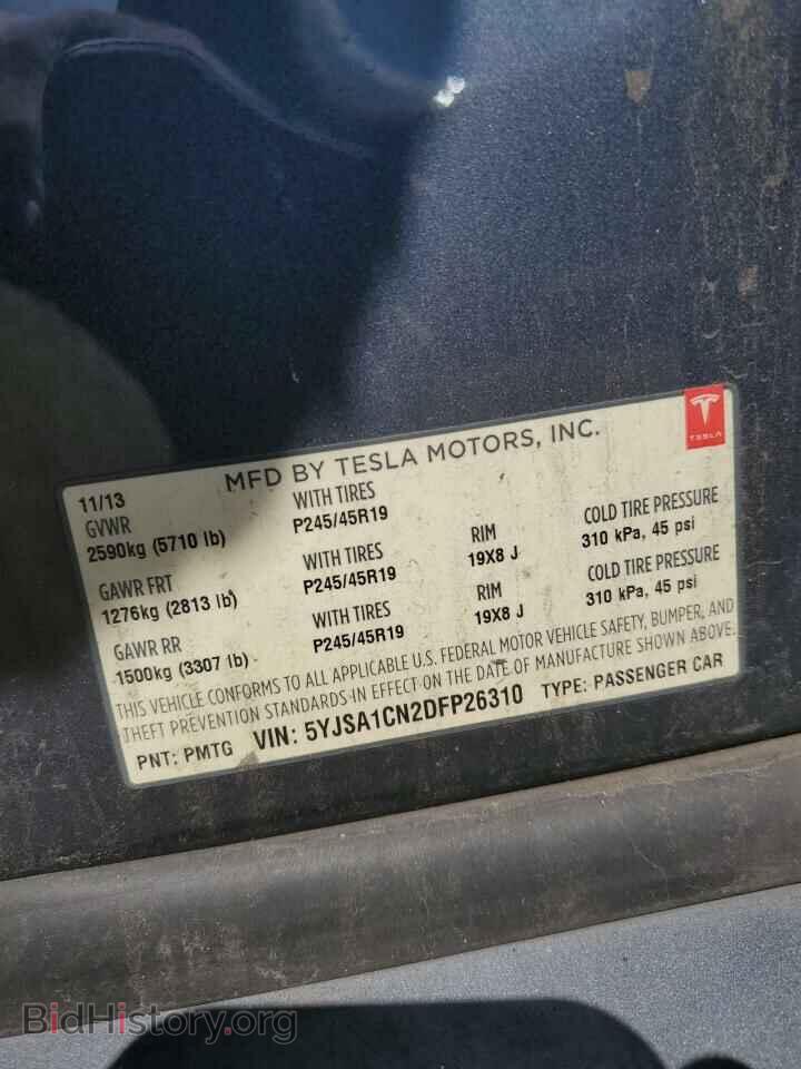 2013 TESLA MODEL S - VIN: 5YJSA1CN2DFP26310 - Photo 12