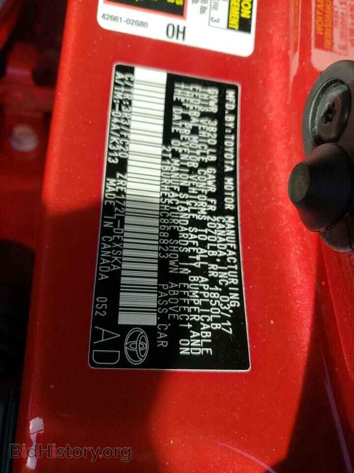 2017 TOYOTA COROLLA - VIN: 2T1BURHE5HC868823 - Фото 10