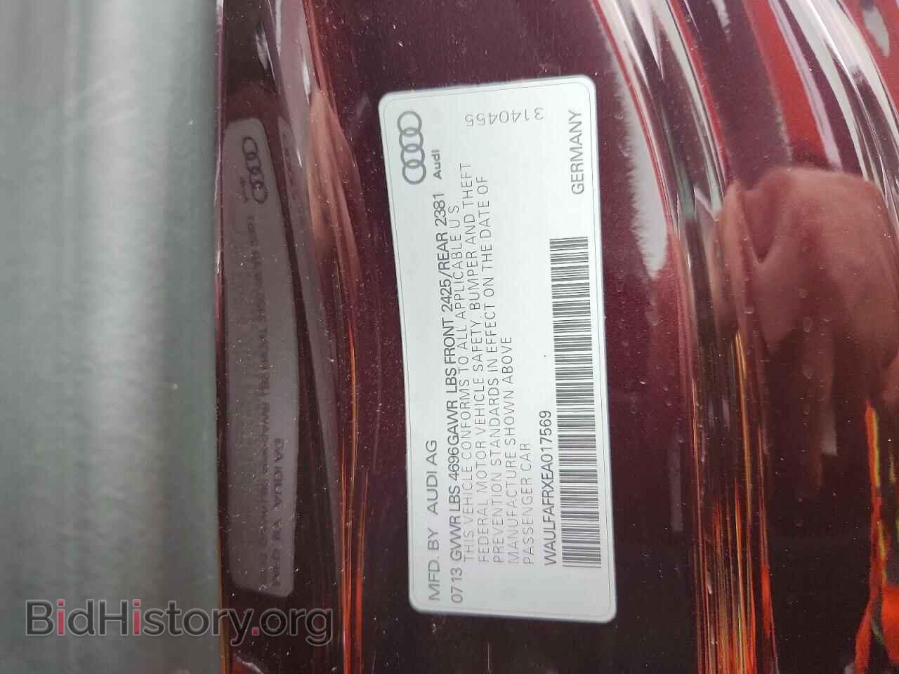 2014 AUDI A5 - VIN: WAULFAFRXEA017569 - Photo 13