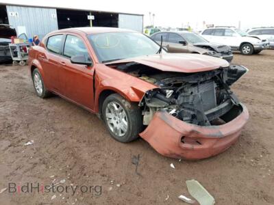 2012 Dodge AVENGER Avenger SE, оранжевый — VIN 1C3CDZAB8CN238437, Copart