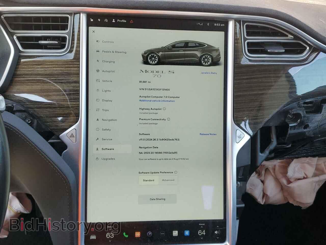 2016 TESLA MODEL S - VIN: 5YJSA1E1XGF131400 - Photo 9