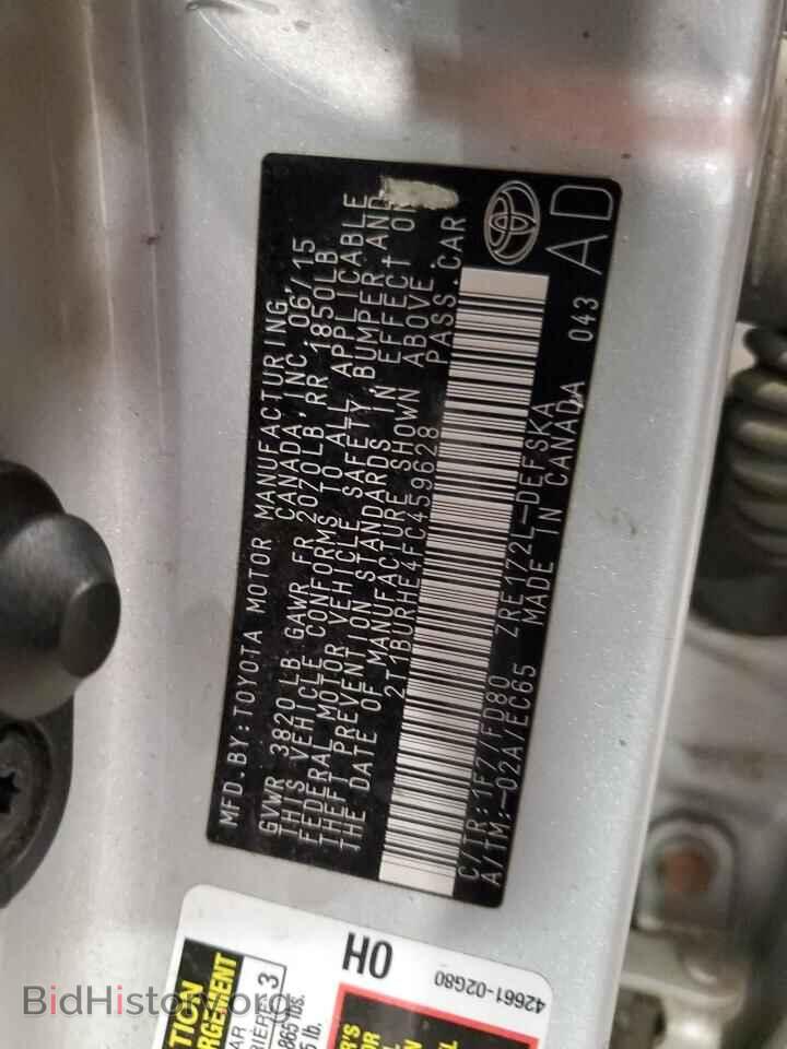 2015 TOYOTA COROLLA - VIN: 2T1BURHE4FC459628 - Фото 12
