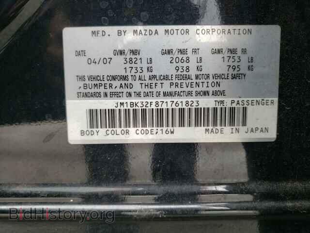 2007 MAZDA 3 - VIN: JM1BK32F871761823 - Фото 10