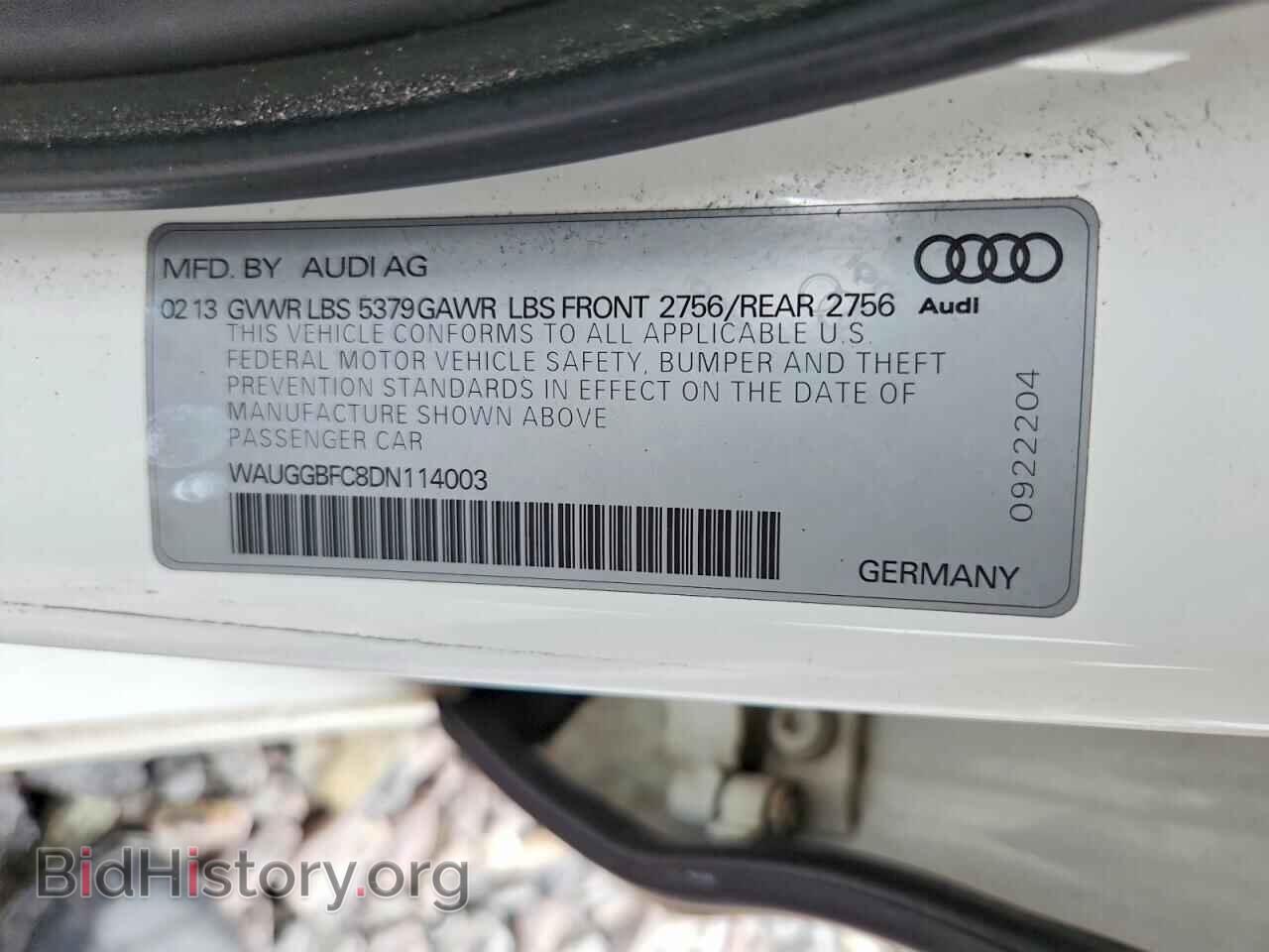 2013 AUDI A6 - VIN: WAUGGBFC8DN114003 - Photo 12