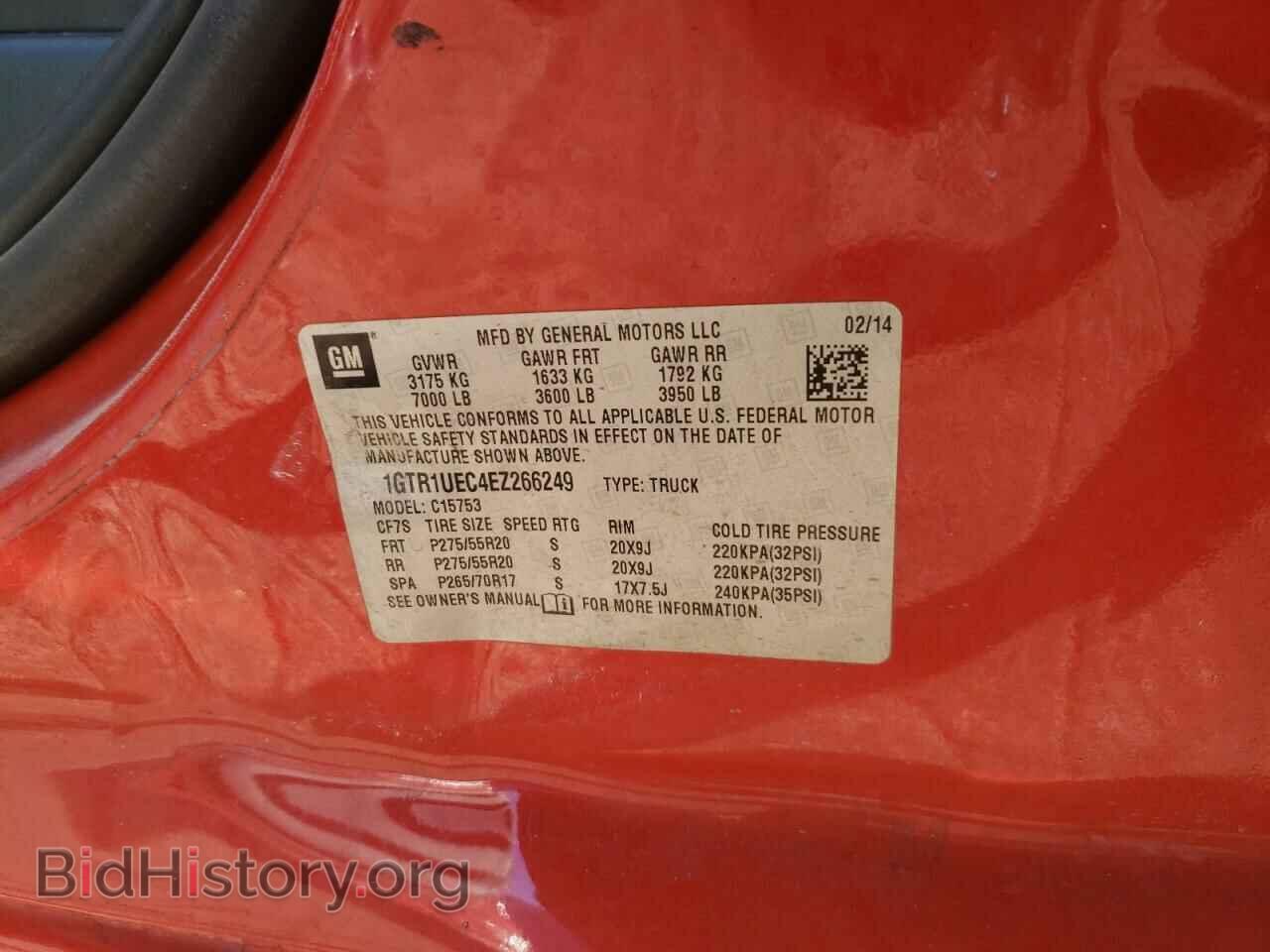 2014 GMC SIERRA - VIN: 1GTR1UEC4EZ266249 - Фото 10