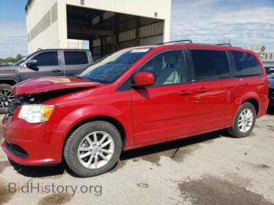 2014 Dodge CARAVAN Grand Cara, red — VIN 2C4RDGCG9ER267017, Copart