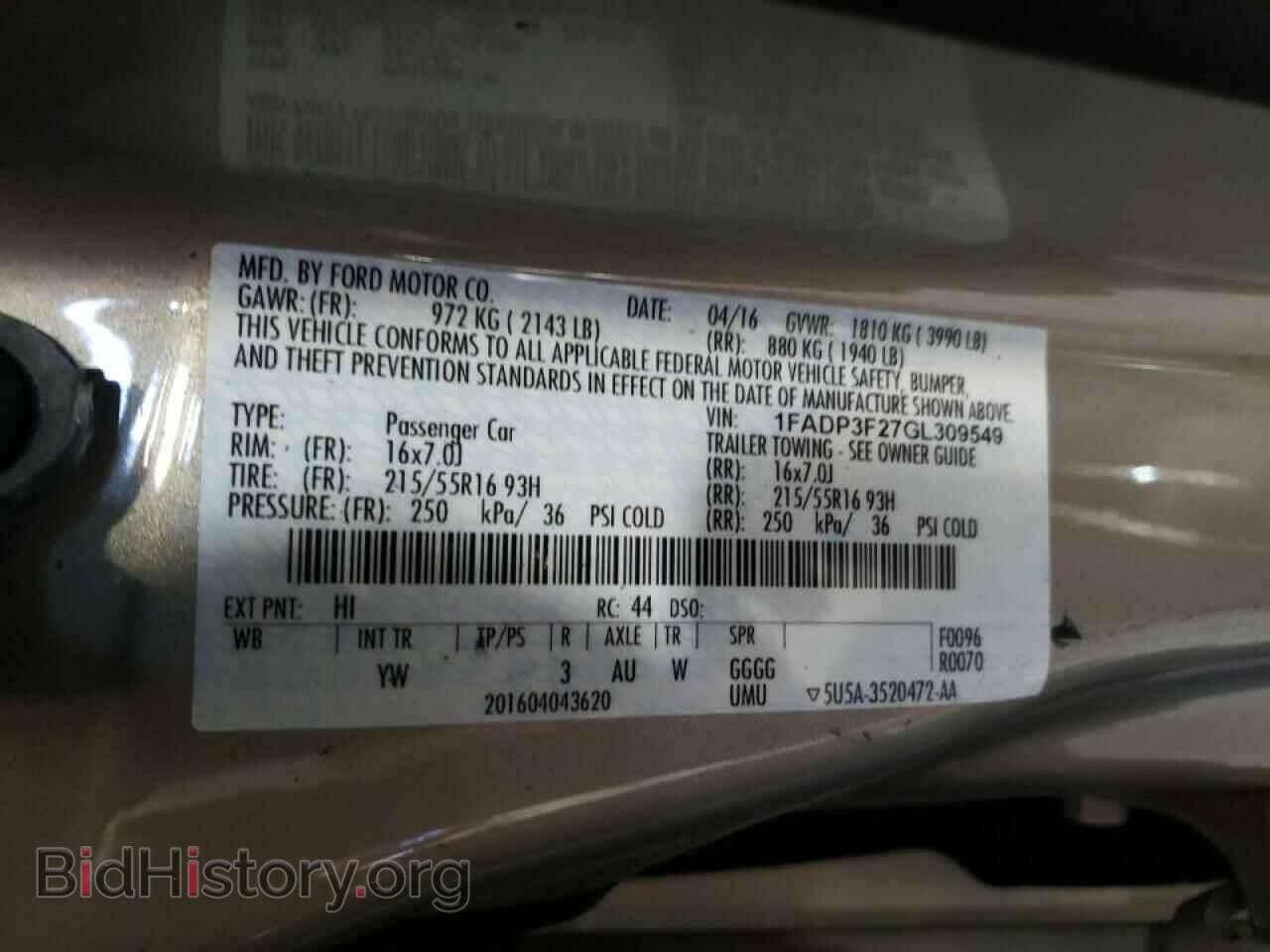 2016 FORD FOCUS - VIN: 1FADP3F27GL309549 - Photo 12