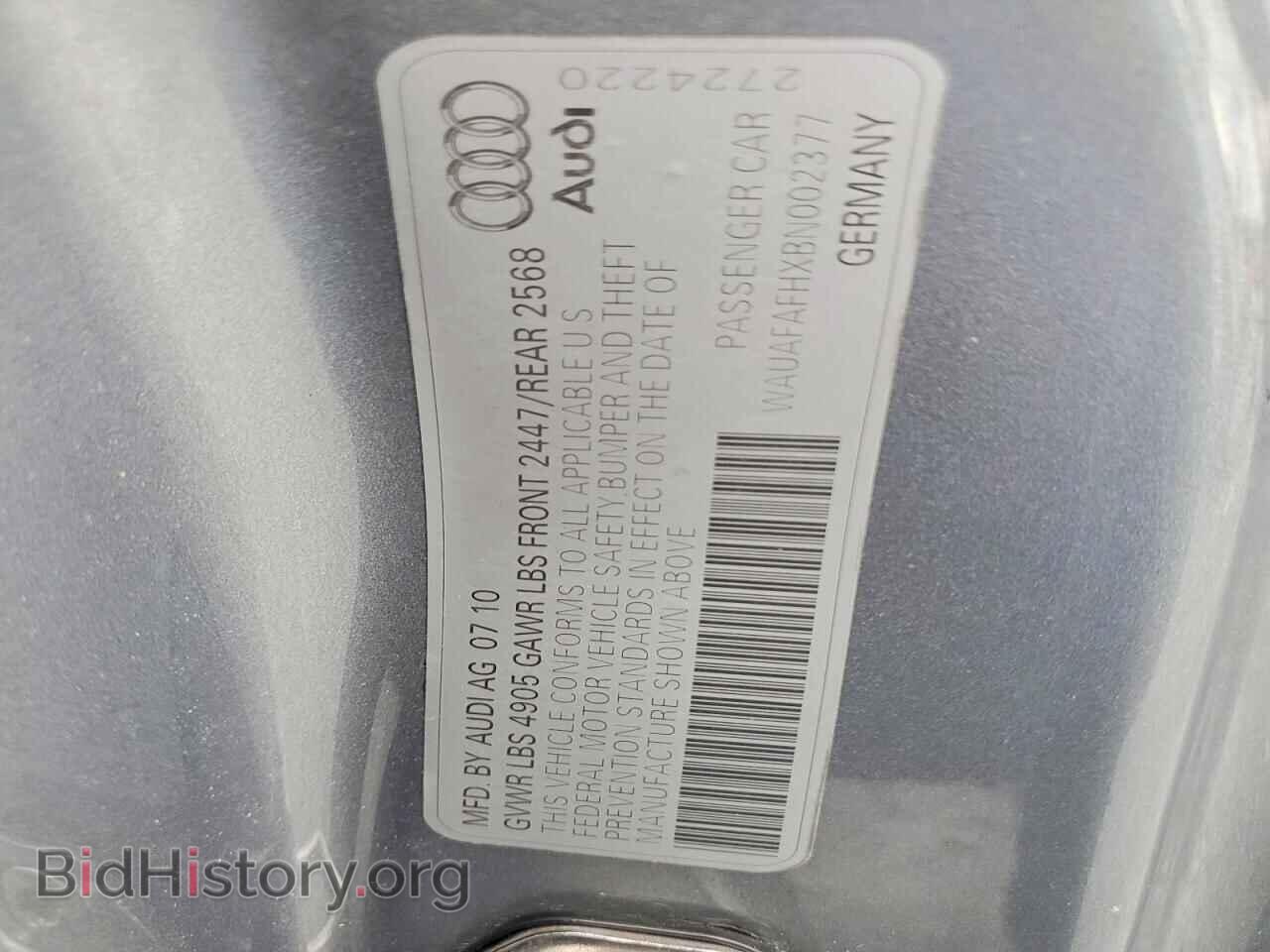 2011 AUDI A5 - VIN: WAUAFAFHXBN002377 - Photo 13