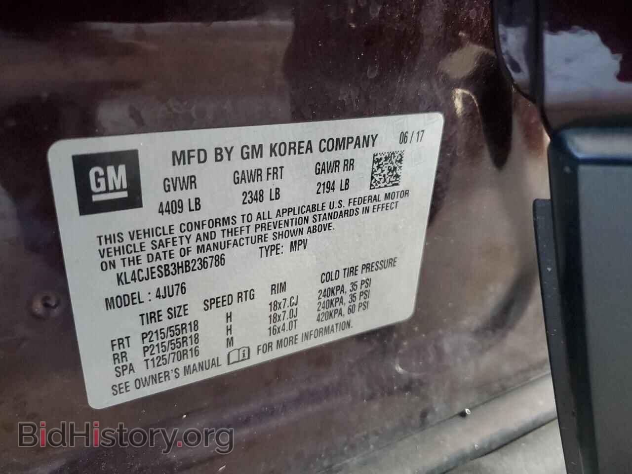 2017 BUICK ENCORE - VIN: KL4CJESB3HB236786 - Фото 12