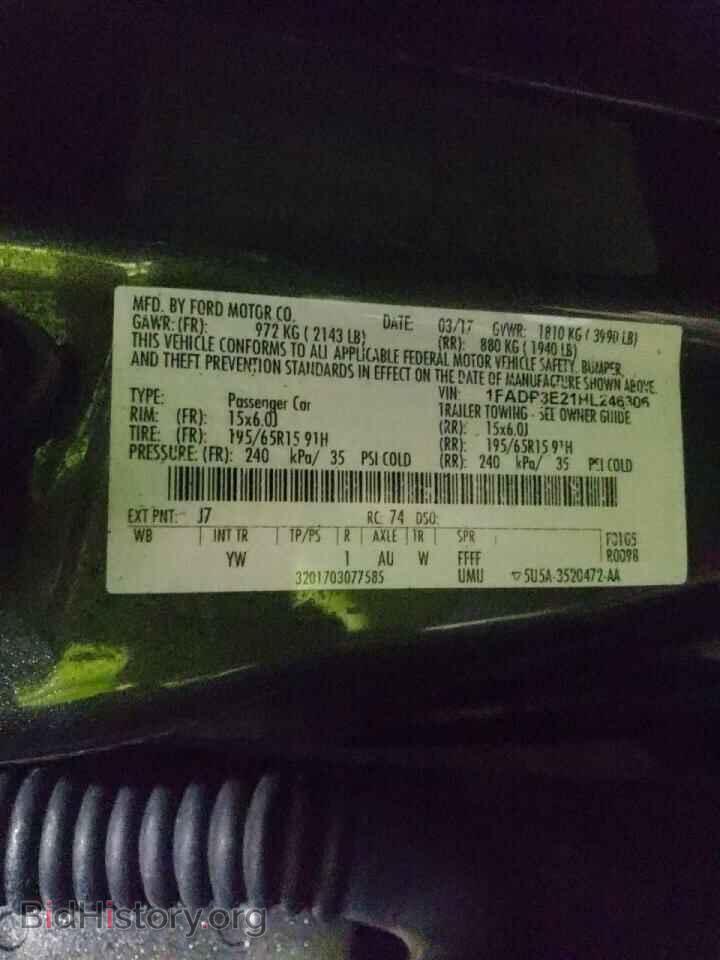 2017 FORD FOCUS - VIN: 1FADP3E21HL246306 - Фото 10