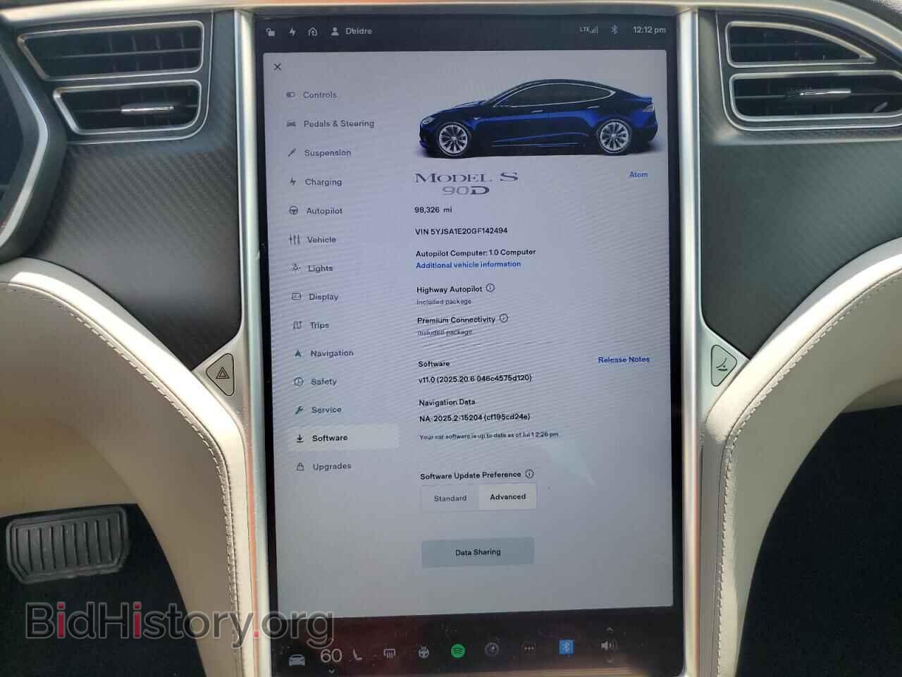 2016 TESLA MODEL S - VIN: 5YJSA1E20GF142494 - Фото 9