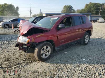 2014 Jeep COMPASS Sport, burgundy — VIN 1C4NJCBA2ED643766, Copart