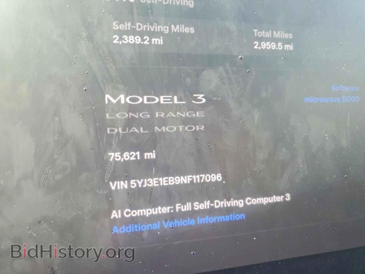 2022 TESLA MODEL 3 - VIN: 5YJ3E1EB9NF117096 - Photo 9