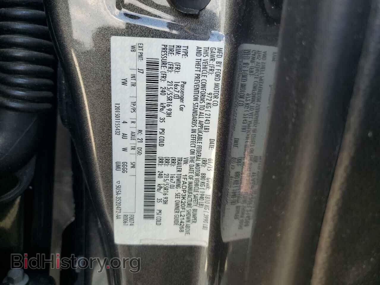 2015 FORD FOCUS - VIN: 1FADP3K20FL214268 - Фото 13
