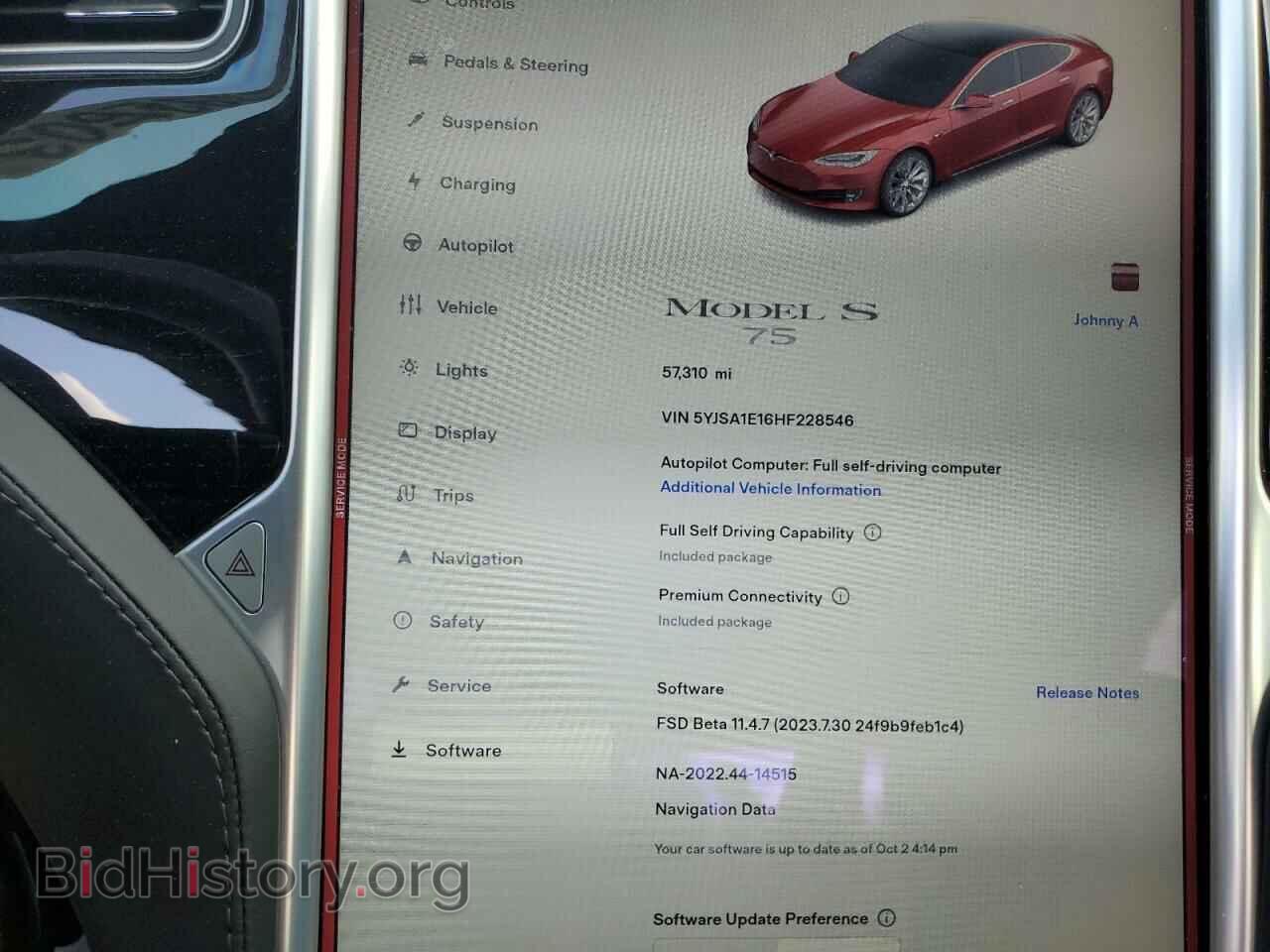 2017 TESLA MODEL S - VIN: 5YJSA1E16HF228546 - Photo 9