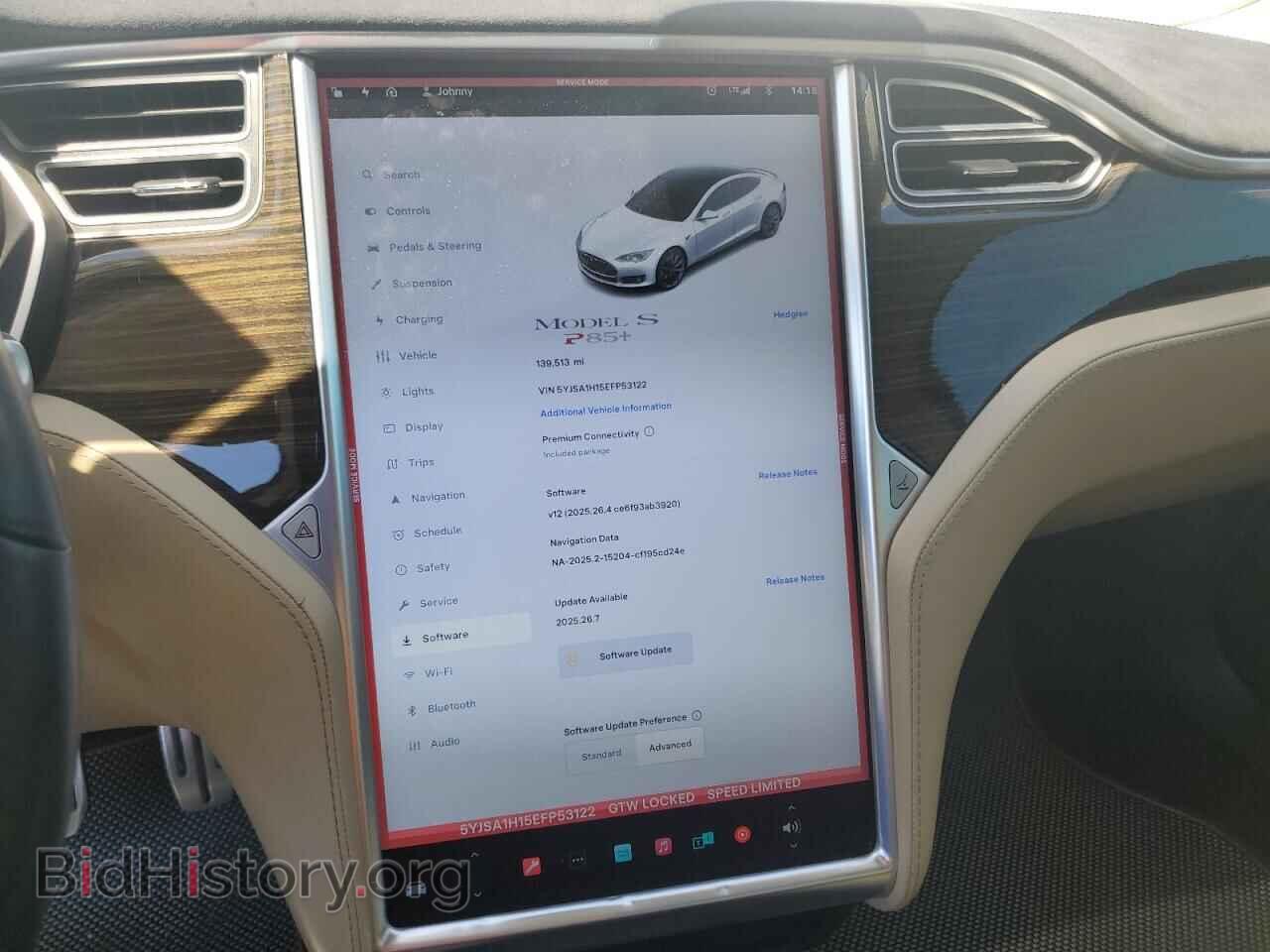 2014 TESLA MODEL S - VIN: 5YJSA1H15EFP53122 - Photo 9