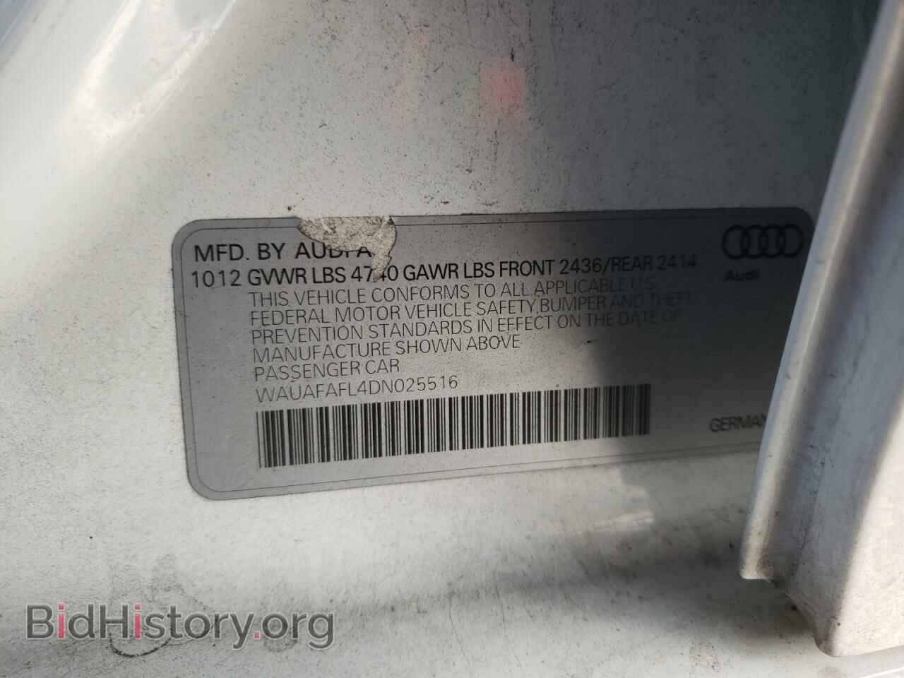 2013 AUDI A4 - VIN: WAUAFAFL4DN025516 - Фото 10
