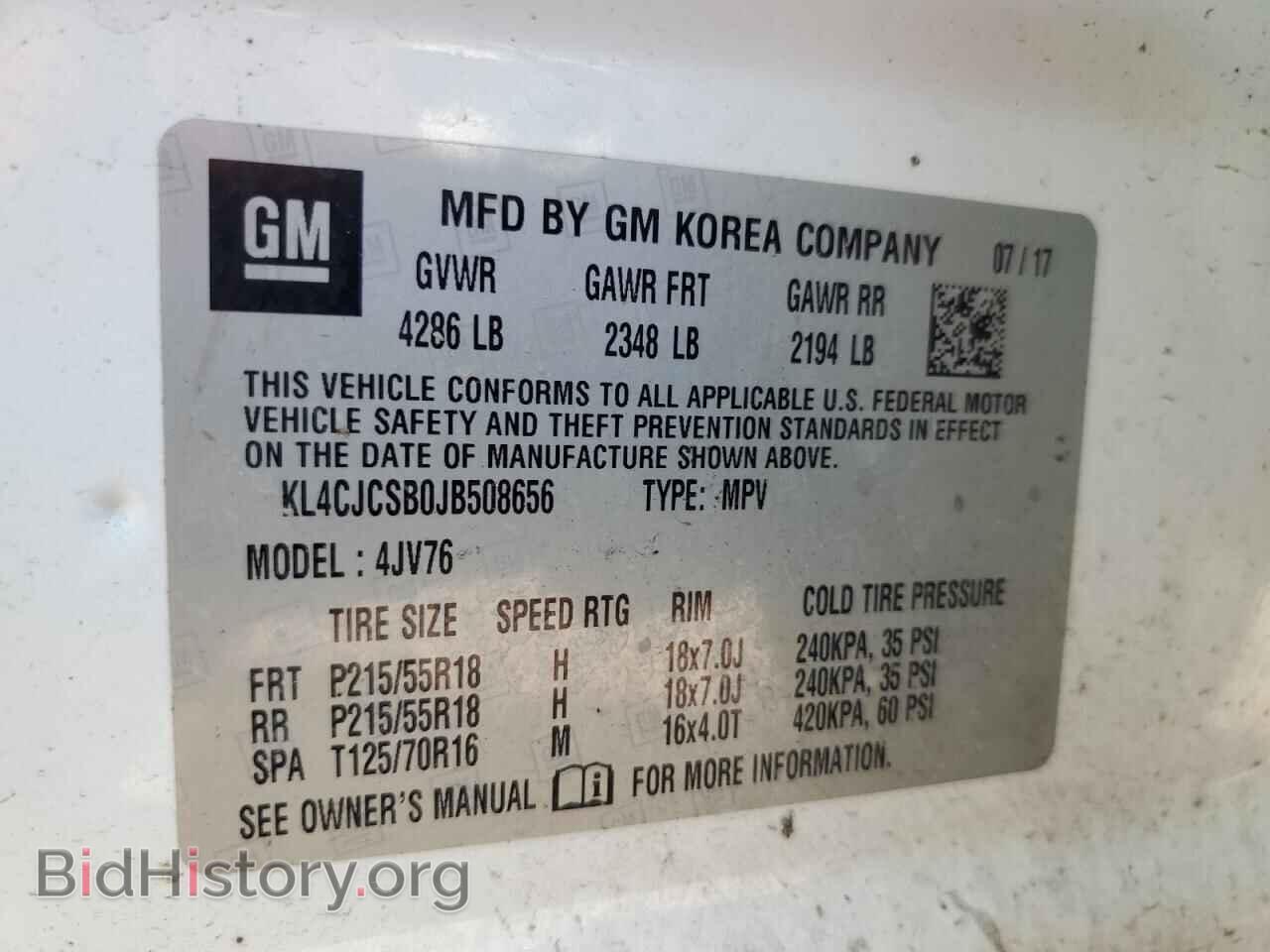 2018 BUICK ENCORE - VIN: KL4CJCSB0JB508656 - Фото 14