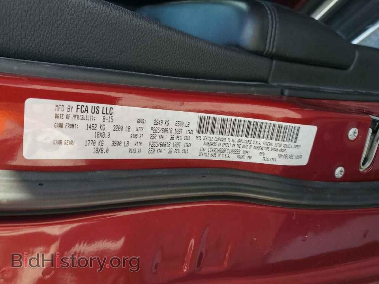 2015 DODGE DURANGO - VIN: 1C4RDHAG8FC100859 - Photo 13