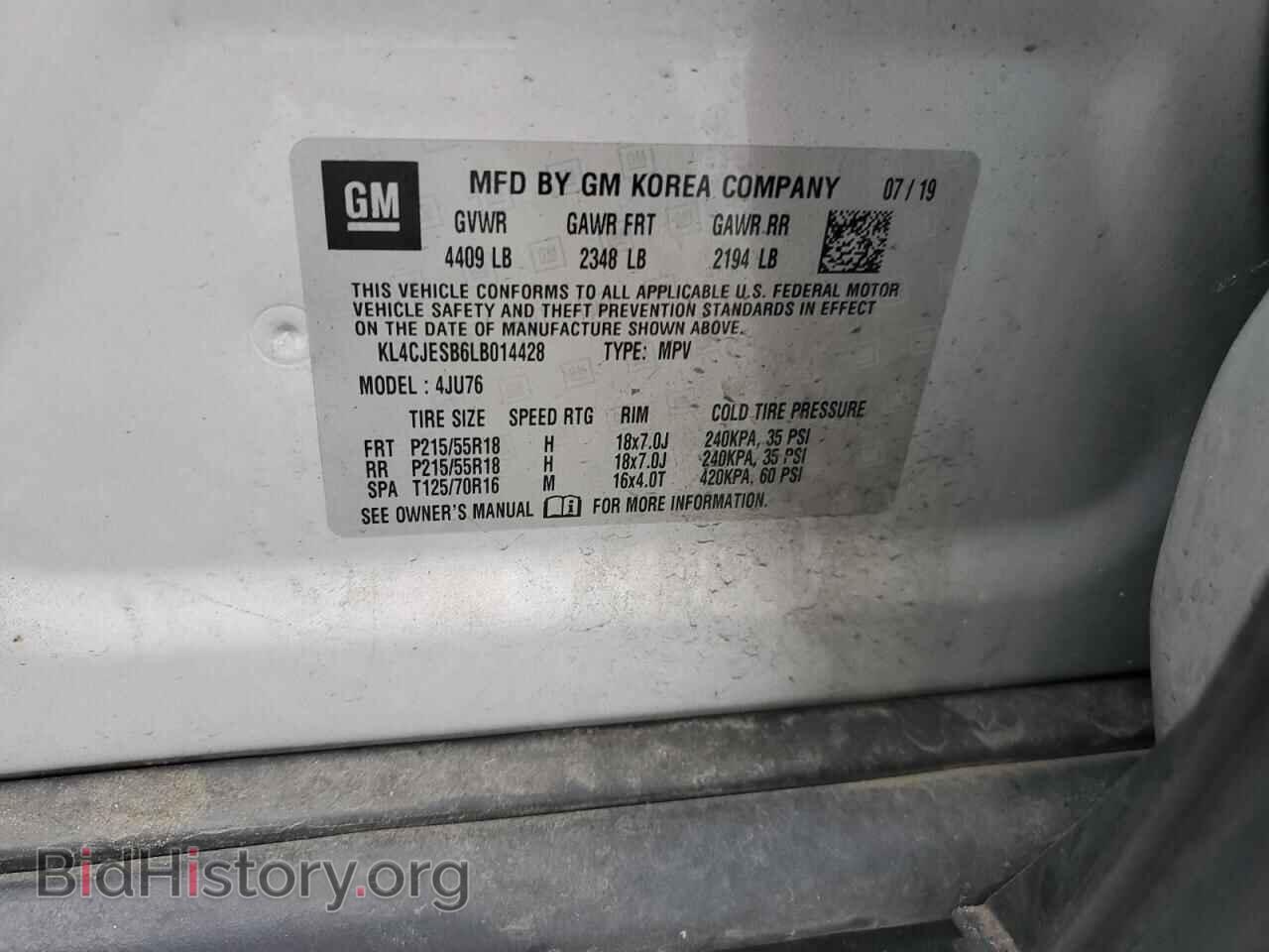 2020 BUICK ENCORE - VIN: KL4CJESB6LB014428 - Photo 13