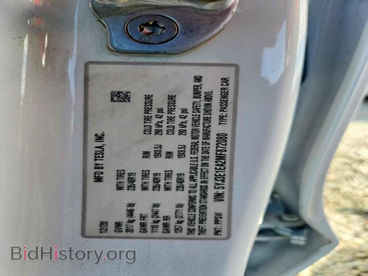 2021 TESLA MODEL 3 - VIN: 5YJ3E1EA2MF872080 - Photo 12