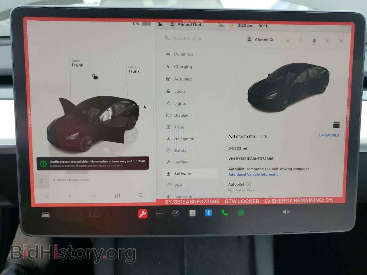 2022 TESLA MODEL 3 - VIN: 5YJ3E1EA6NF373686 - Фото 9