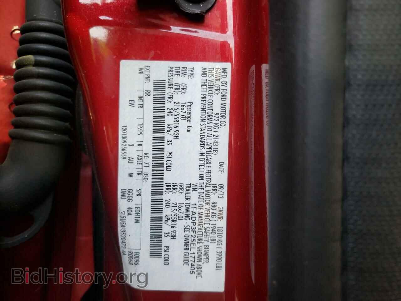 2014 FORD FOCUS - VIN: 1FADP3F25EL177405 - Фото 10