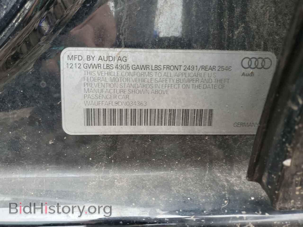 2013 AUDI A4 - VIN: WAUFFAFL9DN034363 - Фото 12