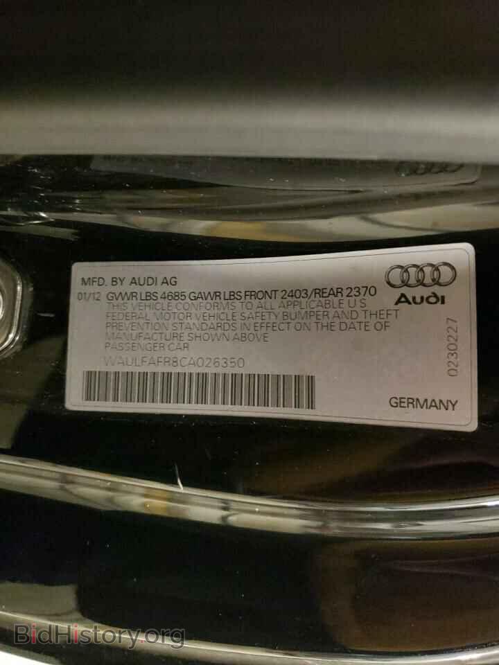 2012 AUDI A5 - VIN: WAULFAFR8CA026350 - Фото 10