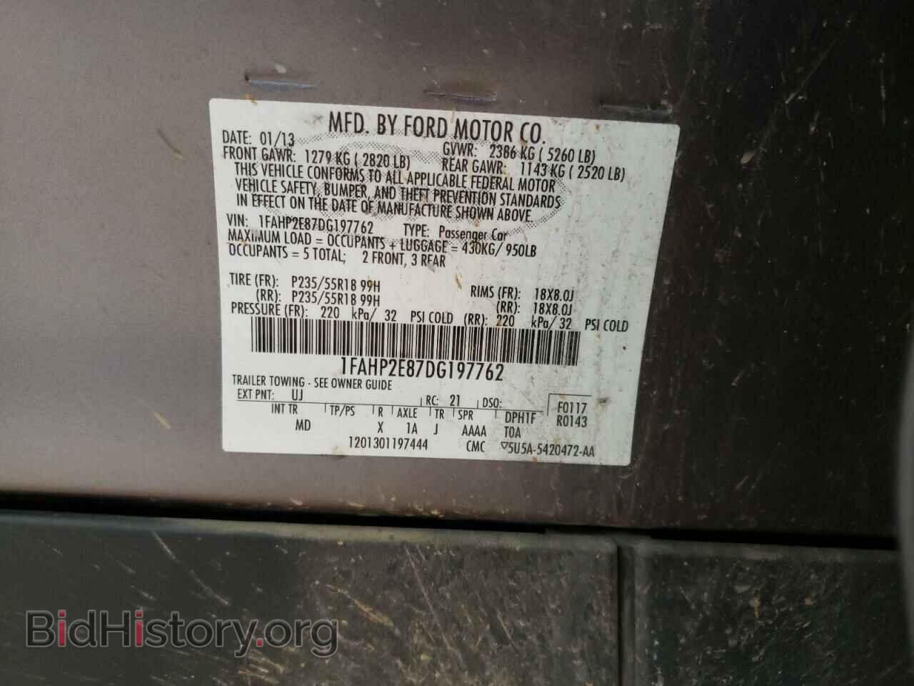2013 FORD TAURUS - VIN: 1FAHP2E87DG197762 - Photo 10